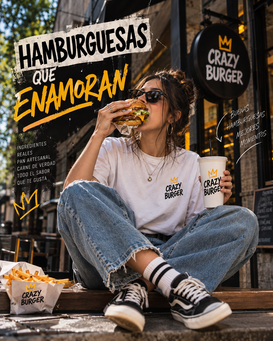 Crazy Burger — contenido UGC para redes sociales
